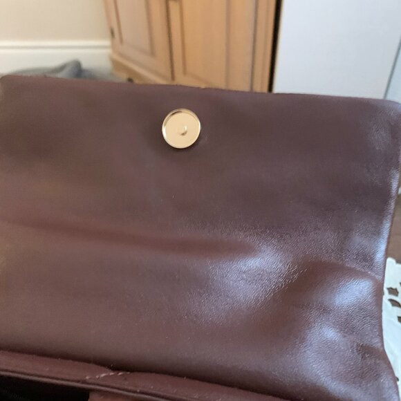 Dune Brown Leather Quilted Bag - Picture 5 of 7